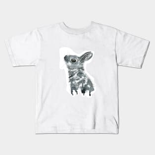 Watercolor Cute Fluffy Bunny Kids T-Shirt